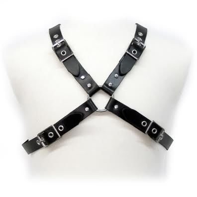 LEATHER BODY - BLACK BUCKLE HARNESS FOR MEN - Arneses Hombre - El Arte del Placer