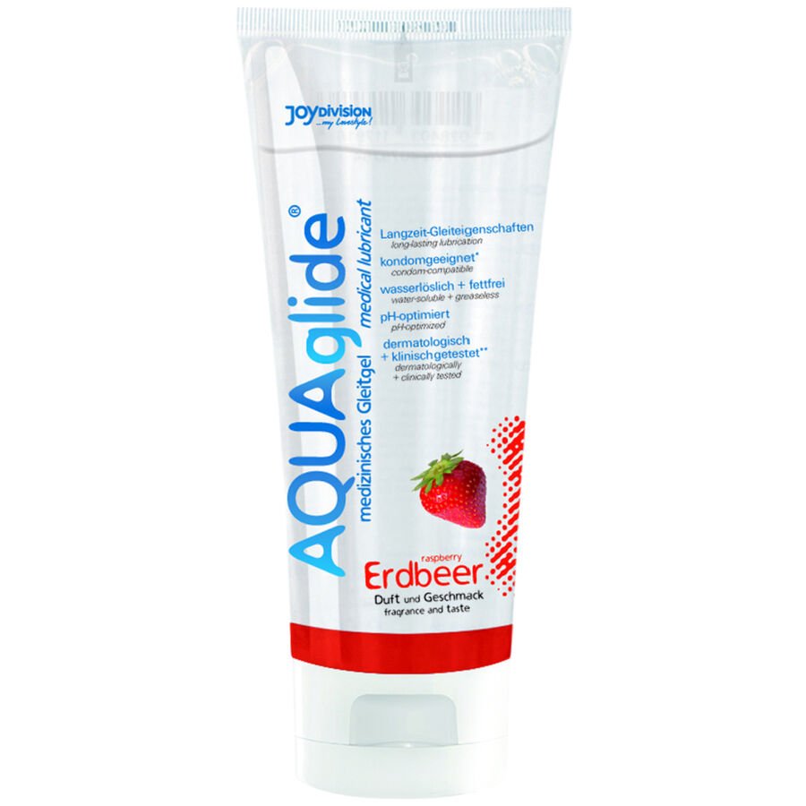 JOYDIVISION AQUAGLIDE - LUBRICANTE SABOR FRESA 100 ML - Con deliciosos Sabores - El Arte del Placer