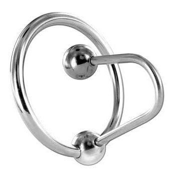 METAL HARD - ANILLA GLANDE CON PLUG - Artículos BDSM - El Arte del Placer