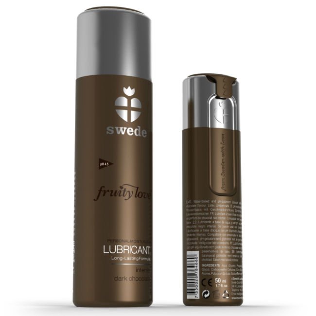 SWEDE - FRUITY LOVE LUBRICANTE CHOCOLATE NEGRO 50 ML - Con deliciosos Sabores - El Arte del Placer