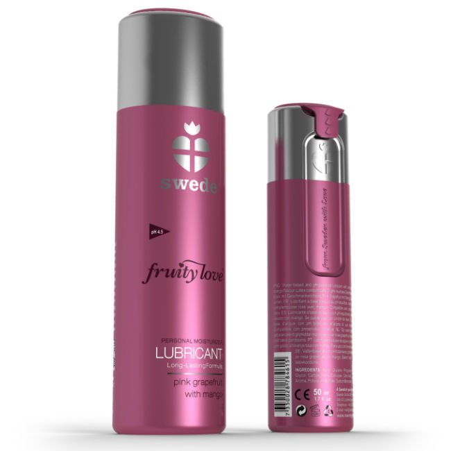 SWEDE - FRUITY LOVE LUBRICANTE POMELO ROSA CON MANGO 100 ML - Con deliciosos Sabores - El Arte del Placer