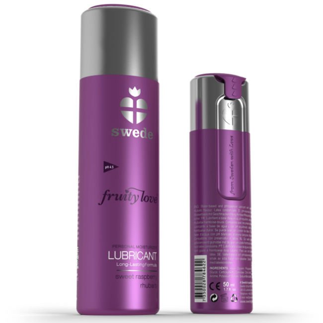 SWEDE - FRUITY LOVE LUBRICANTE FRAMBUESAS Y ACELGA ROJA 100 ML - Con deliciosos Sabores - El Arte del Placer