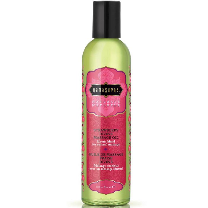 KAMASUTRA - NATURALS ACEITE DE MASAJE FRESA DIVINA 236ML - Aceites con Sabores - El Arte del Placer
