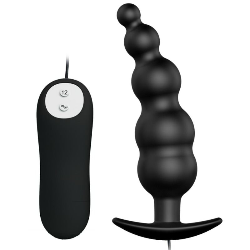 PRETTY LOVE - PLUG ANAL SILICONA ESTIMULACIÓN EXTRA Y 12 MODOS VIBRACIÓN NEGRO CONTROL REMOTO - Anal - El Arte del Plac…