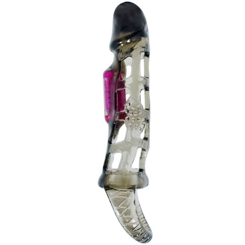 BAILE - FUNDA EXTENSORA PENE CON VIBRACIÓN Y STRAP 13.5 CM - Accesorios para el pene - El Arte del Placer
