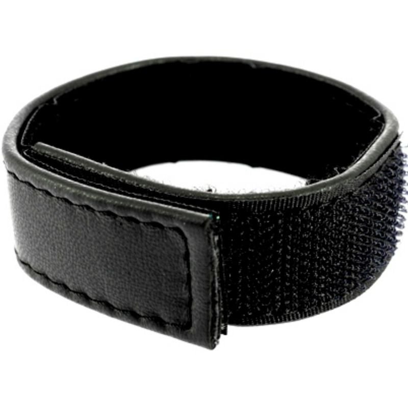 LEATHER BODY - CORREA CUERO AJUSTABLE CON VELCRO PARA PENE NEGRO - Artículos BDSM - El Arte del Placer