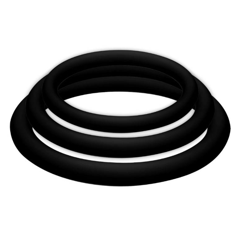 JOYDIVISION POTENZDUO - PLUS PACK 3 ANILLOS PARA PENE NEGRO - S, M, L - Accesorios para el pene - El Arte del Placer