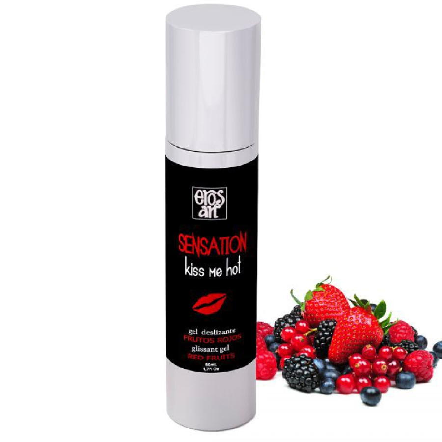 EROS-ART - SENSATTION LUBRICANTE NATURAL FRUTOS ROJOS 50 ML - Con deliciosos Sabores - El Arte del Placer