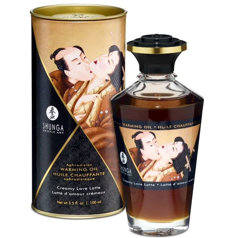 SHUNGA - ACEITE MASAJE EFECTO CALOR SABOR CAFÉ 100 ML - Con efecto calor - El Arte del Placer