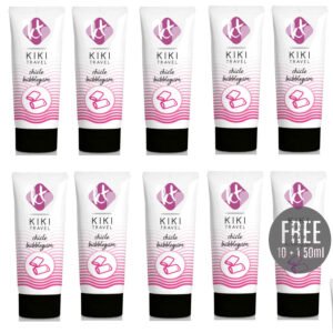 KIKÍ TRAVEL -  LUBRICANTE SABOR A CHICLE 50ML 10 + 1 GRATIS - DROGUERÍA - El Arte del Placer