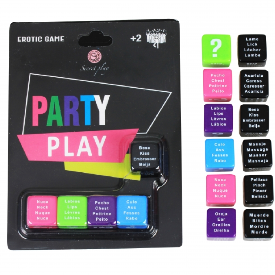 SECRETPLAY - JUEGO PARTY PLAY 5 DADOS (ES/PT/EN/FR) - Juego de Dados - El Arte del Placer