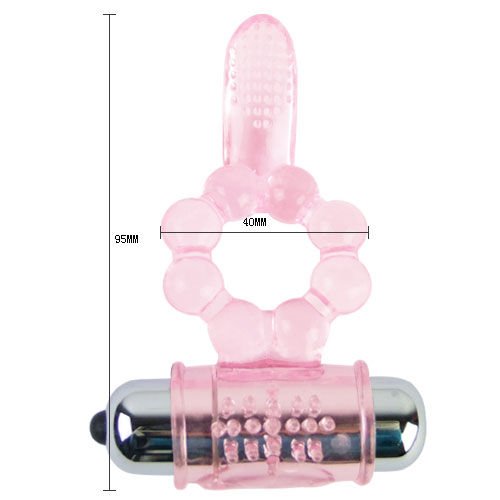 BAILE - ANILLO SILICONA 10 RITMOS LENGUA CON VIBRACIÓN ROSA - Accesorios para el pene - El Arte del Placer