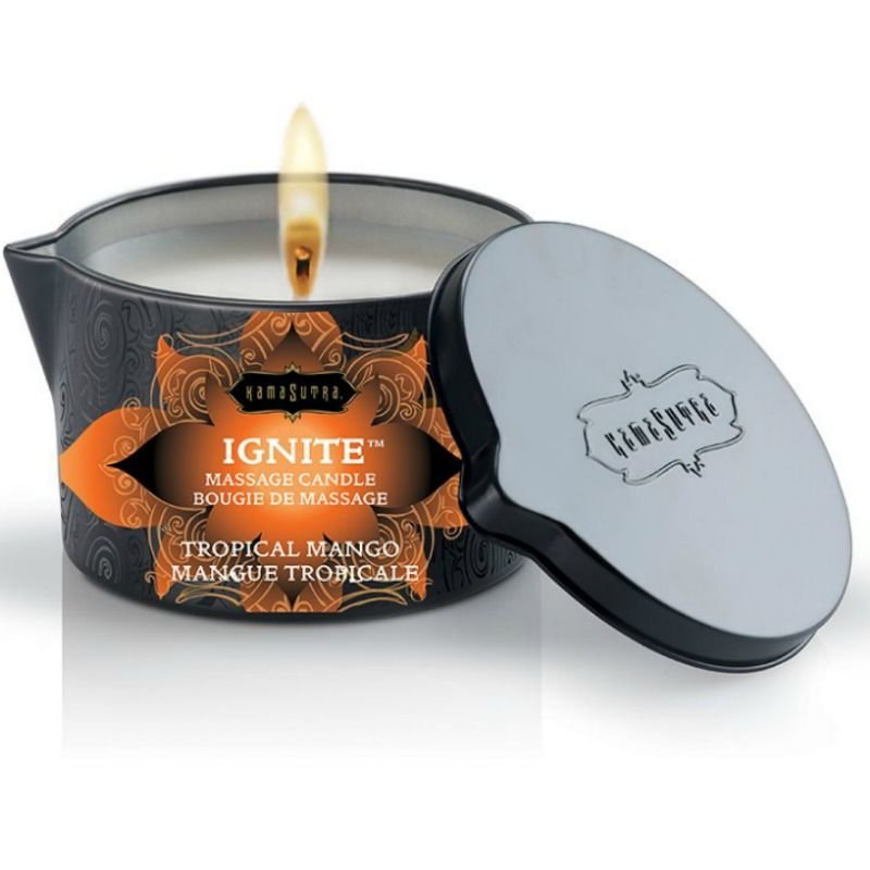KAMASUTRA - VELA DE MASAJE MANGO TROPICAL 170 GR - DROGUERÍA - El Arte del Placer