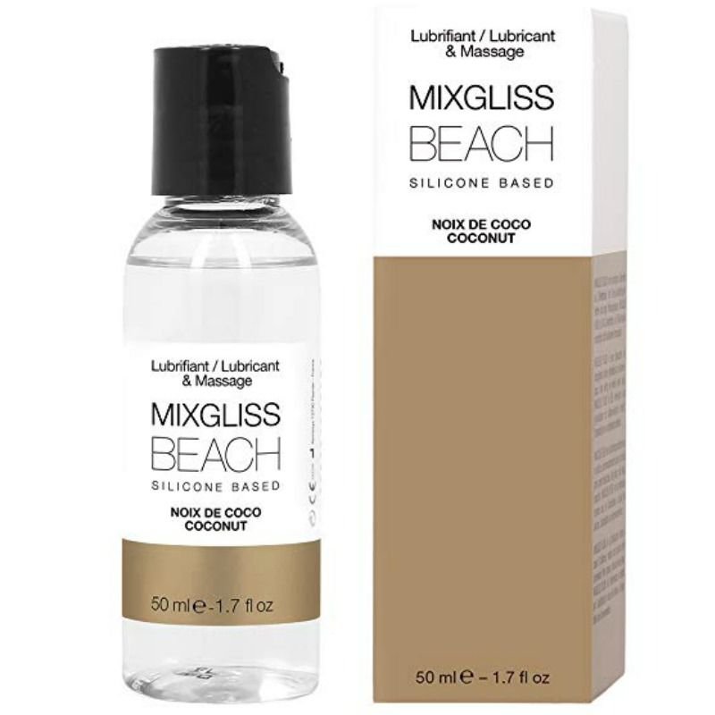 MIXGLISS - BEACH LUBRICANTE SILICONA 50 ML - Con deliciosos Sabores - El Arte del Placer