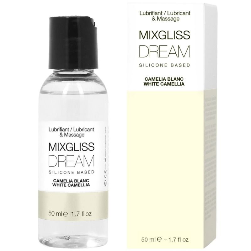 MIXGLISS - DREAM LUBRICANTE SILICONA CAMELIA BLANCA 50 ML - Con deliciosos Sabores - El Arte del Placer