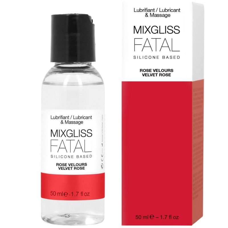 MIXGLISS - FATAL LUBRICANTE SILICONA ROSAS 50 ML - Con deliciosos Sabores - El Arte del Placer