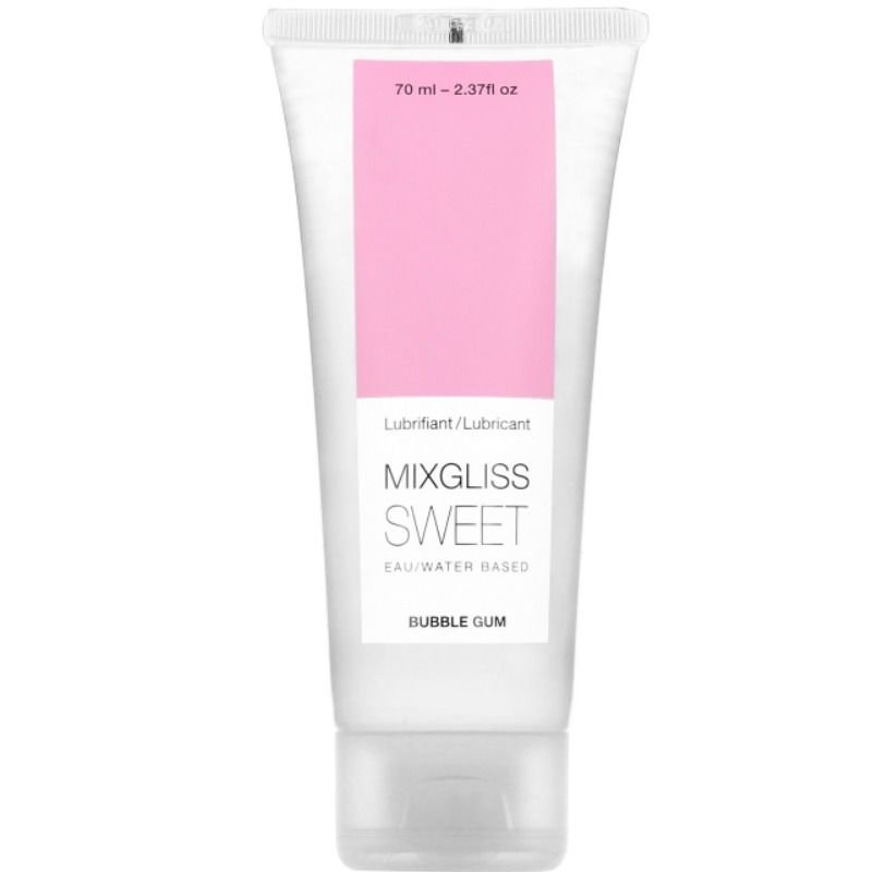 MIXGLISS - LUBRICANTE BASE AGUA SABOR A CHICLE 70 ML - Con deliciosos Sabores - El Arte del Placer