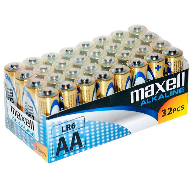 MAXELL - PILA ALCALINA AA LR6 PACK*32 PILAS - ARTÍCULOS VARIOS - El Arte del Placer