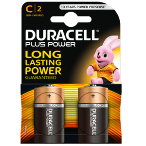 DURACELL - PLUS POWER PILA ALCALINA C LR14 BLISTER 2 UNIDADES - ARTÍCULOS VARIOS - El Arte del Placer