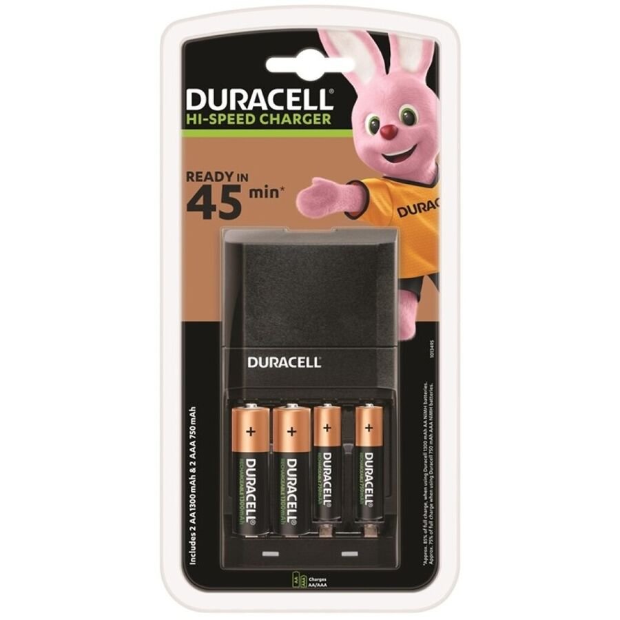 DURACELL - CARGADOR RAPIDO 45MIN. + 2xAA 1700mAh + 2xAAA 750mAh - ARTÍCULOS VARIOS - El Arte del Placer