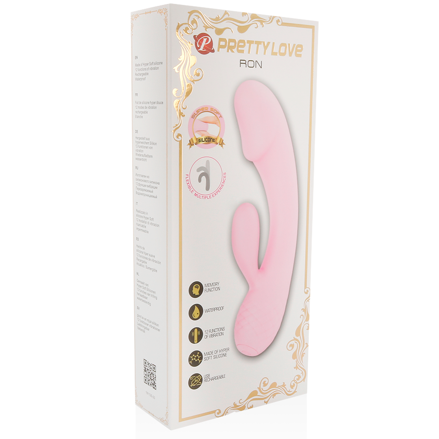 PRETTY LOVE - SMART VIBRADOR RON CON RABBIT - JUGUETES BIENESTAR - El Arte del Placer