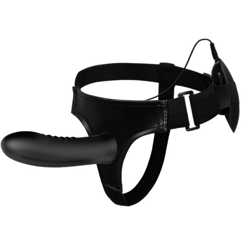 PRETTY LOVE - MYRON STRAP ON CON VIBRACIÓN Y DILDO HUECO - JUGUETES BIENESTAR - El Arte del Placer