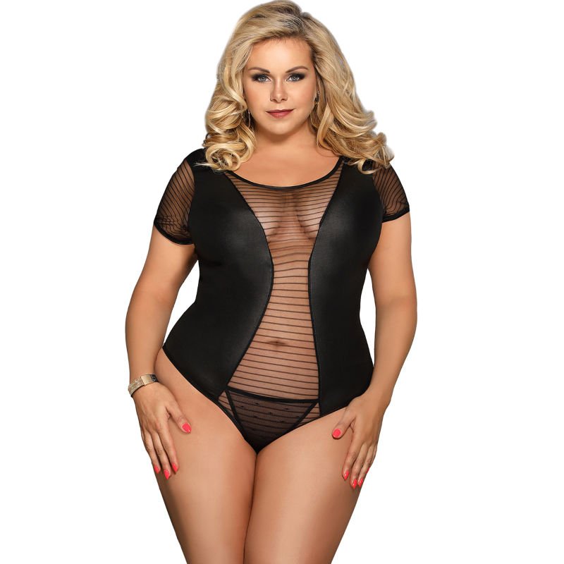 SUBBLIME - FETISH TEDDY MANGA CORTA TALLA GRANDE - Bodys - El Arte del Placer