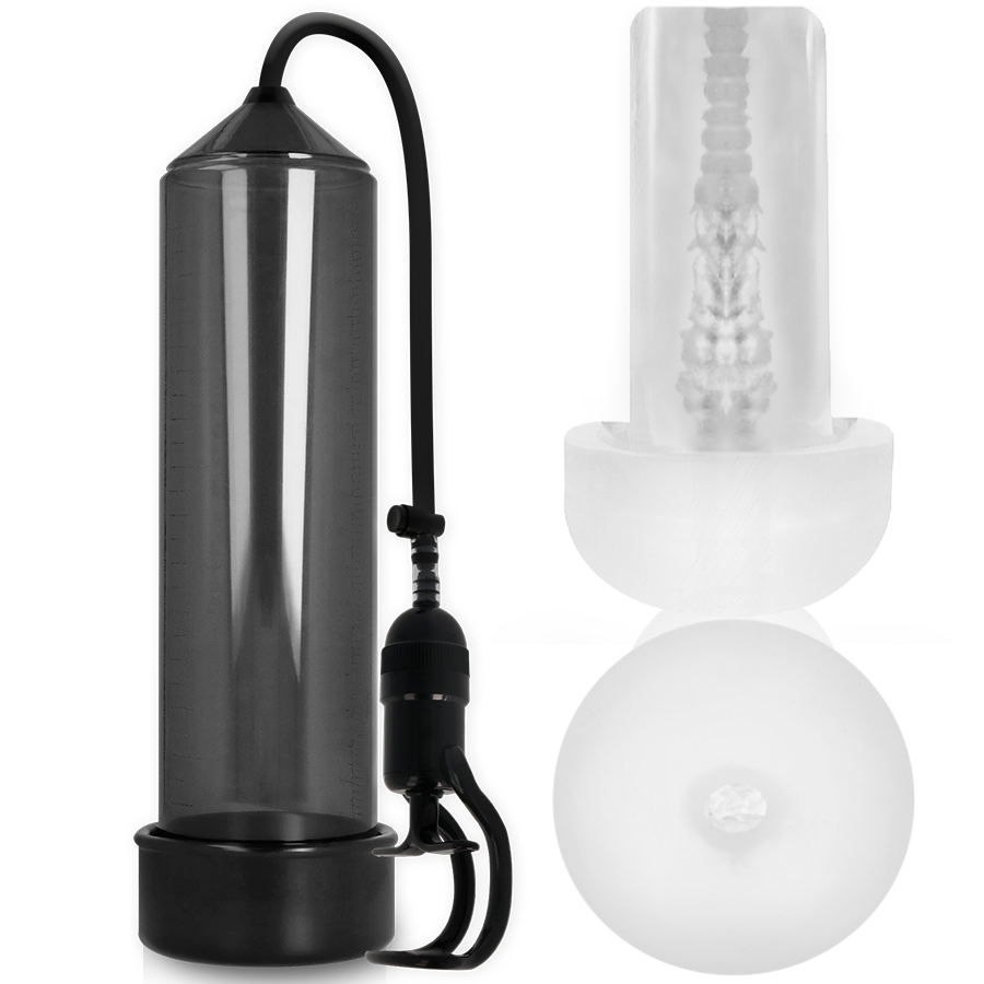 PUMP ADDICTED - BOMBA ERECCIÓN RX5 BLACK CON MASTURBADOR - Accesorios para el pene - El Arte del Placer