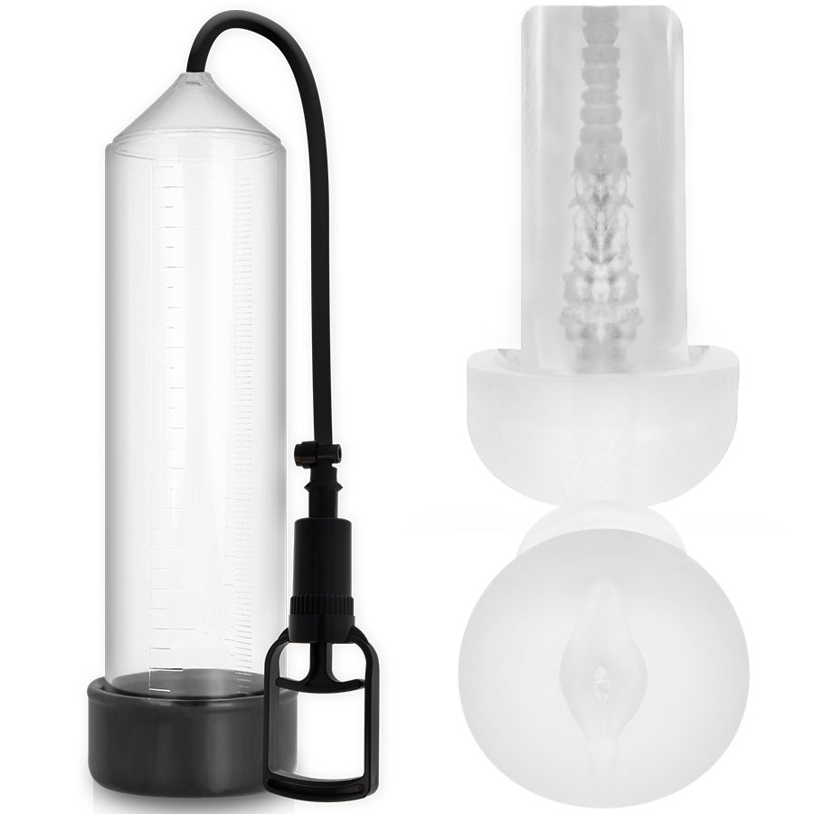 PUMP ADDICTED – BOMBA ERECCIÓN RX7 CON MASTURBADOR - Accesorios para el pene - El Arte del Placer
