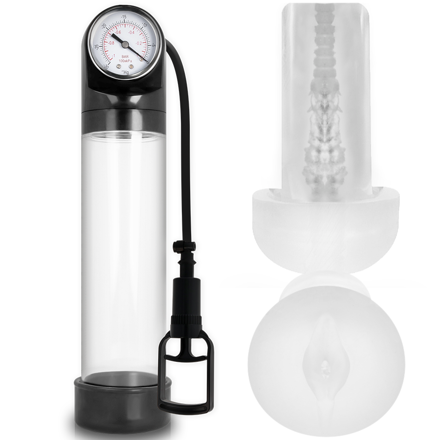 PUMP ADDICTED – BOMBA ERECCIÓN RX9 CON MASTURBADOR - Accesorios para el pene - El Arte del Placer