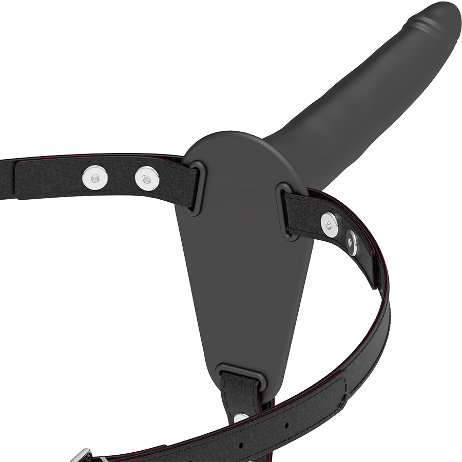 FETISH SUBMISSIVE HARNESS - SILICONA NEGRO 15 CM - Arneses - El Arte del Placer