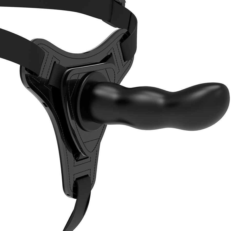 FETISH SUBMISSIVE HARNESS - SILICONA NEGRO G-SPOT 16 CM - Arneses - El Arte del Placer