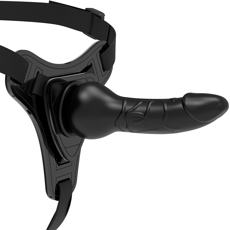 FETISH SUBMISSIVE HARNESS - SILICONA NEGRO REALISTIC 16 CM - Arneses - El Arte del Placer