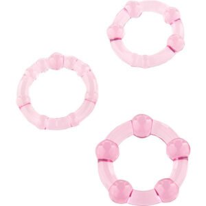 Seven Creations - Juego Tres Anillos Pene Rosa
