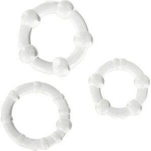 Seven Creations - Juego Tres Anillos Pene Transparente