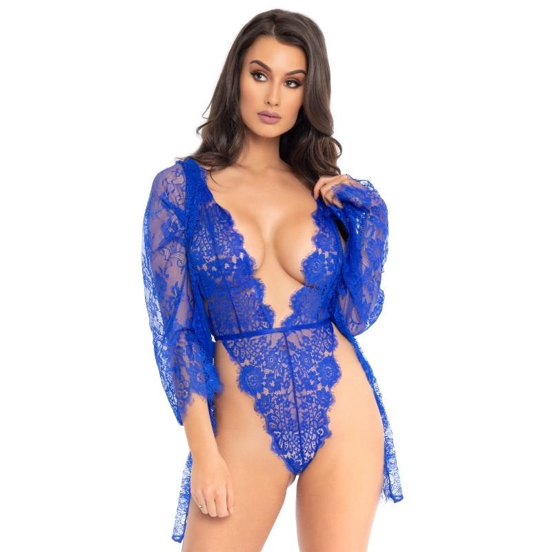LEG AVENUE – SET CON TEDDY Y BATA - Bodys - El Arte del Placer
