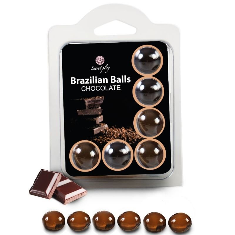 SECRETPLAY - SET 6 BRAZILIANS BALLS CHOCOLATE - Bolas Brazilian Balls - El Arte del Placer