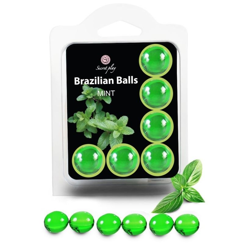 SECRETPLAY - SET 6 BRAZILIANS BALLS MENTA - Bolas Brazilian Balls - El Arte del Placer
