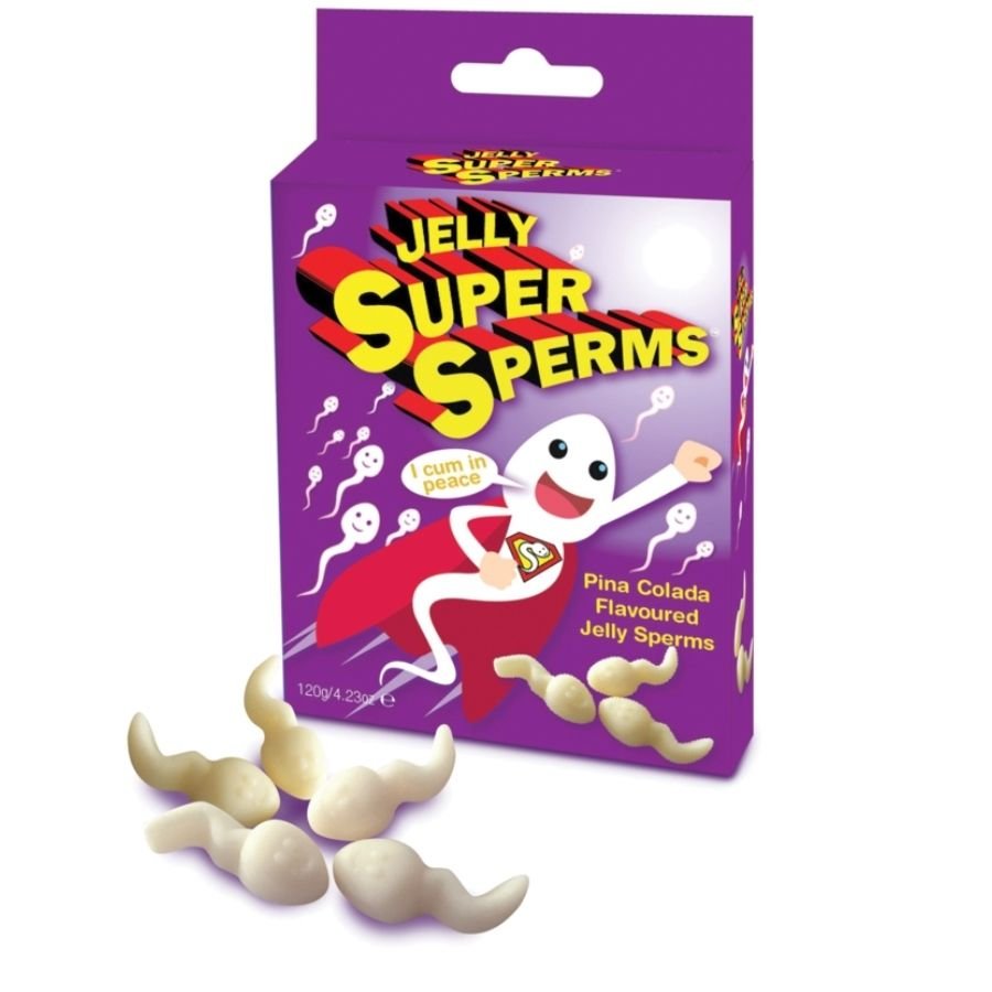 SPENCER & FLEETWOOD - JELLY SUPER SPERM GOMINOLAS FORMA ESPERMA 120 GR - ARTÍCULOS VARIOS - El Arte del Placer