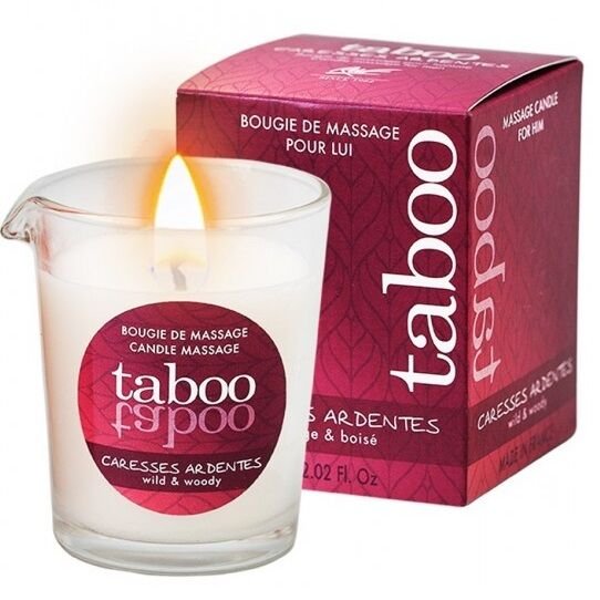 RUF - TABOO VELA DE MASAJE PARA ÉL CARESSES ARDENTES AROMA HELECHO - DROGUERÍA - El Arte del Placer