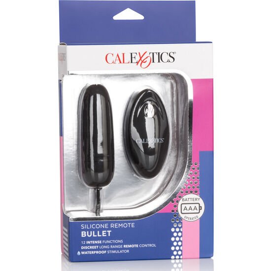 CALEXOTICS - HUEVO VIBRADOR DE SILICONA CON MANDO NEGRO - JUGUETES BIENESTAR - El Arte del Placer