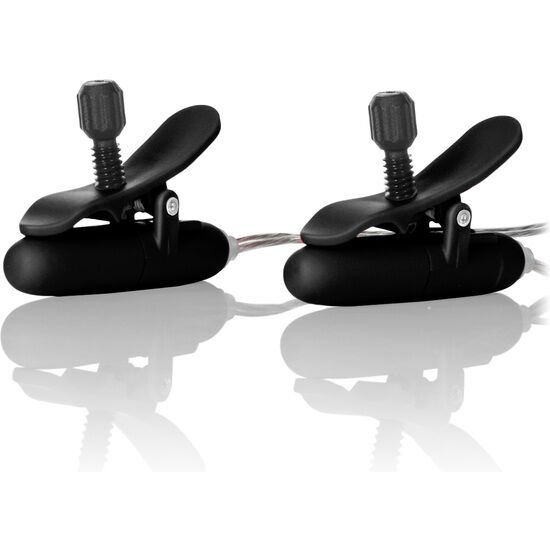 CALEXOTICS - PINZAS CON VIBRACIÓN NEGRO - Artículos BDSM - El Arte del Placer