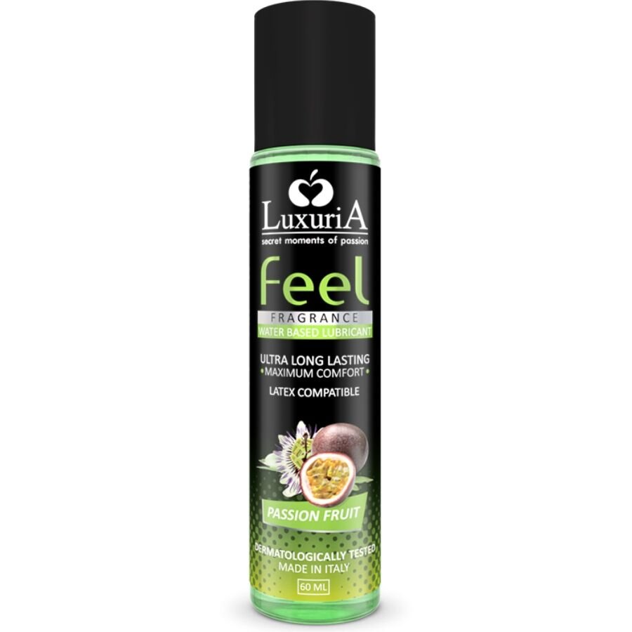 INTIMATELINE - LUXURIA FEEL LUBRICANTE BASE AGUA FRUTA DE LA PASION 60 ML - Con deliciosos Sabores - El Arte del Placer