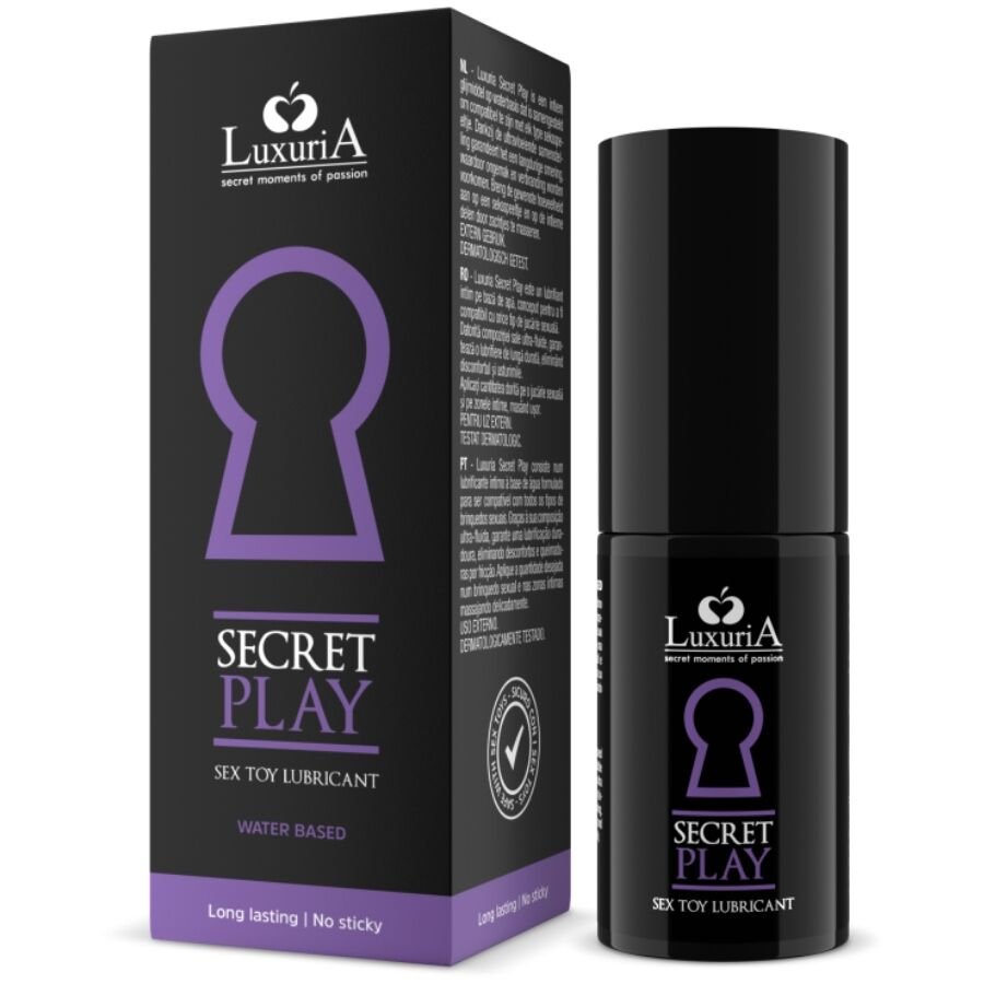 INTIMATELINE LUXURIA - LUBRICANTE PARA JUGUETES SECRET PLAY 30 ML - Base Agua - El Arte del Placer