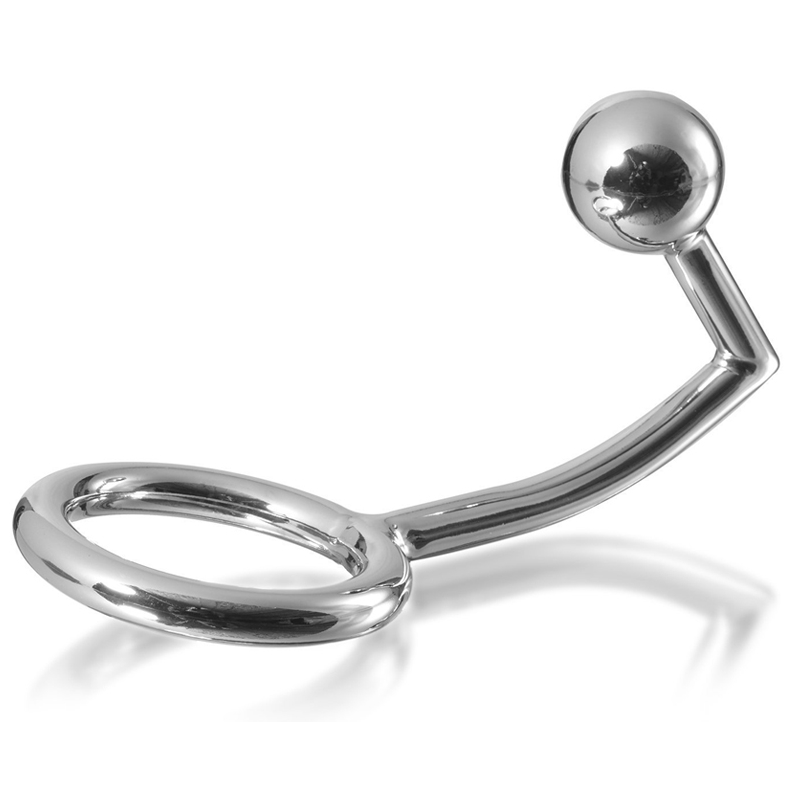 METAL HARD - COCK RING ANILLO CON GANCHO INTRUDER ANAL 45MM - Accesorios para el pene - El Arte del Placer