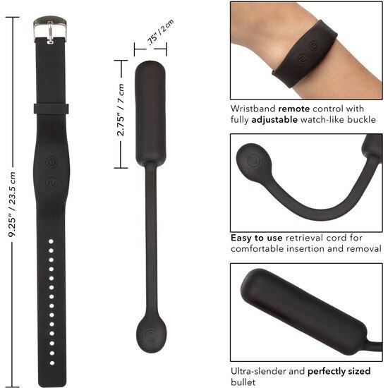 CALEXOTICS - BALA VIBRADORA PEQUEÑA CON PULSERA DE CONTROL - JUGUETES BIENESTAR - El Arte del Placer