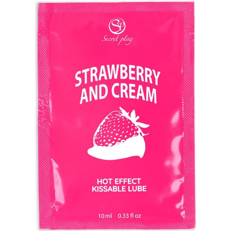 SECRETPLAY - MONODOSIS LUBRICANTE FRESAS & NATA 10 ML - DROGUERÍA - El Arte del Placer