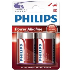 PHILIPS – POWER ALKALINE PILA D LR20 BLISTER*2 - ARTÍCULOS VARIOS - El Arte del Placer