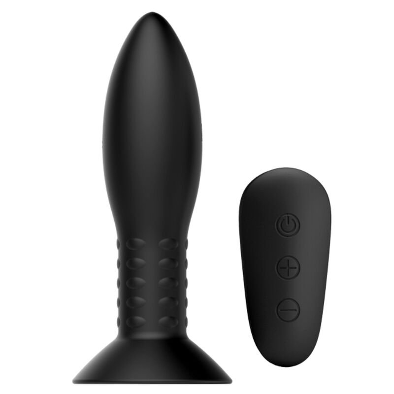 MR PLAY - PLUG CON BOLAS ROTADORAS NEGRO CONTROL REMOTO - Anal - El Arte del Placer