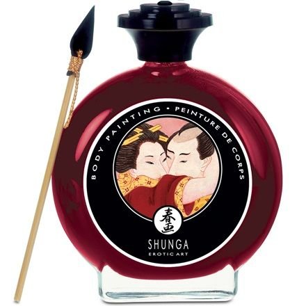 SHUNGA - PINTURA CORPORAL DE FRESAS Y CAVA - DROGUERÍA - El Arte del Placer